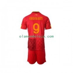 Camisola AS Roma Tammy Abraham 9 Criança Equipamento Primeiro 2022-2023 Manga Curta